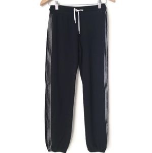 MONROW Supersoft Vintage Athleisure Active Lounge Black Joggers XS